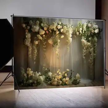 MOON.QG Background, драпирующая ткань для свадебных украшений, фон фотозоны, цветы для свадебного душа, занавеска для фотосессии