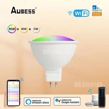 MR16 Умная Лампа eWeLink APP Control Лампочка WiFi RGB + CW 5 Вт 12 В Светодиодные Лампы с Регулируемой Яркостью Работают С Alexa Google Home Smartthings