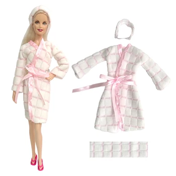 NK 3 шт./компл. Аксессуары для куклы, белая повязка на голову, полотенце, повседневная одежда для куклы Барби, Пижамы, Нижнее белье, ночное белье