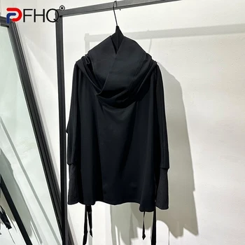 PFHQ Мужская темная одежда с капюшоном, дизайнерская персонализированная лента, уличная повседневная осенняя креативность, уличные пуловеры 21Z2967