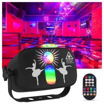 RG Laser Party Light Звездный Проектор Красочный Вращающийся с Дистанционным Управлением Сценический Светильник Party KTV Club DJ Disco Light