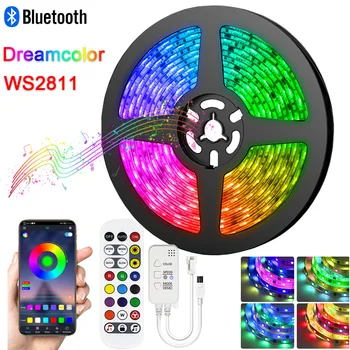 RGBIC Светодиодная Лента 12V Smart Tape WS2811 SMD5050 Dream Color Chasing Lamp Bluetooth/WiFi Control для Украшения Вечеринки в помещении
