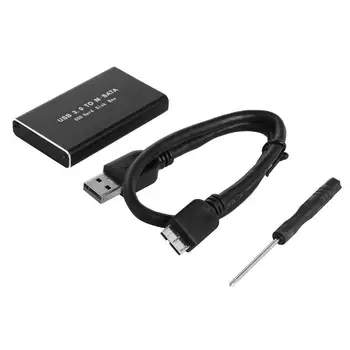 SSD-Накопитель mSATA К USB 3,0 Корпус mini SATA Внешний HD Жесткий Диск Коробка Для Хранения Дисков Чехол-Адаптер Для KingSpec mSATA SSD 30x50 мм