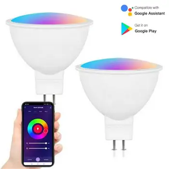 Tuya MR16 Smart Wifi LED Лампа Мощностью 5 Вт Интеллектуальная Лампа С Регулируемой Яркостью RGB Лампы Дистанционным Голосовым Управлением Smart Life APP Alexa / Google