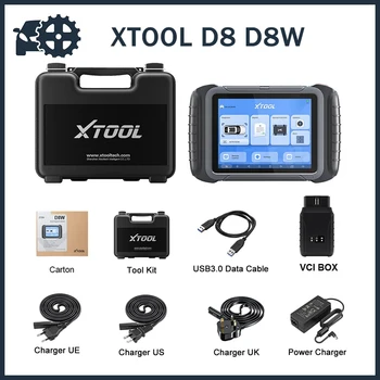 XTOOL D8W WIFI OBD2 Сканер Автомобильный Диагностический Инструмент С Кодированием ECU Активным Тестовым Ключом Программирования 38 Сбросов CAN FD DOIP Топологии PK D8