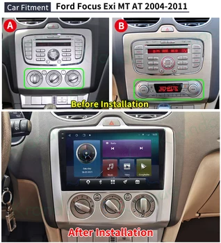 Автомобильное радио Krando Android 12 Авторадио Для Ford Focus Exi MT AT 2004-2011 Мультимедийный Видеоплеер GPS Навигация Carplay WIFI