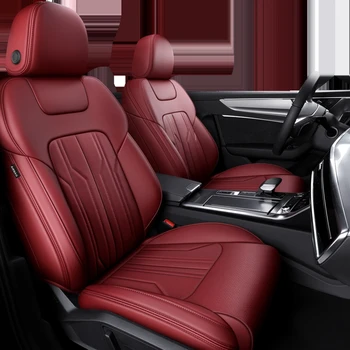 Автомобильные Аксессуары Индивидуальной Подгонки, Чехлы Для сидений Из Натуральной Кожи Со Средней Перфорацией, Специально Предназначенные Для Audi A3 A4 A5 A6 Q5 Q7 TT A8 Q3
