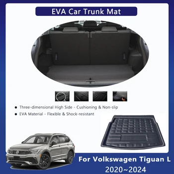 Автомобильный EVA Коврик Для Заднего Багажника Volkswagen VW Tiguan L MK2 2020 ~ 2024 Водонепроницаемый Коврик Для Хранения Багажника Грузовые Ковры Rugs Auto Accessories