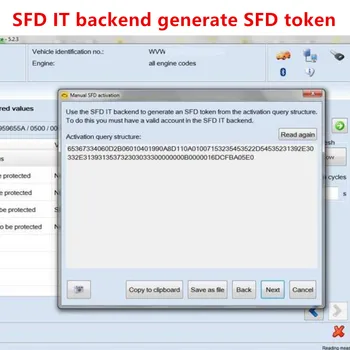 Автономный расчет токена SFD Процедура разблокировки кода SFD для токена SFD Диагностика автомобиля Руководство по защите Активация SFD
