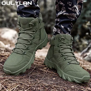 Армейская мужская походная Альпинистская походная обувь Desert Combat Мужские военные Тактические ботинки Four Seasons Universal