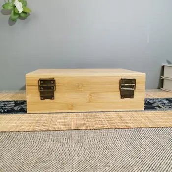 Бамбуковый деревянный органайзер для эфирных масел, упаковочная коробка на 35 сеток, Деревянная коробка натурального цвета с