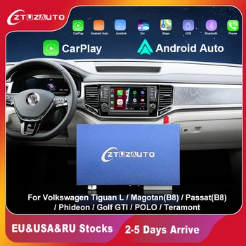 Беспроводной CarPlay Android Auto для Volkswagen VW Polo Golf Touareg Tiguan Teramont Passat 2014-2019 Модульная коробка Видеоинтерфейс