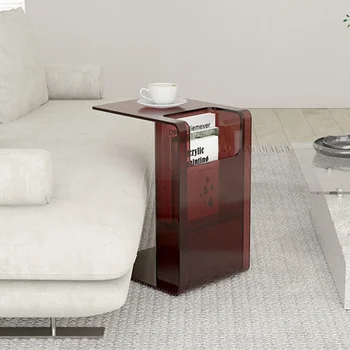 Боковой акриловый стол для спальни, современные тумбочки, консольный столик, прикроватная тумбочка, умная мебель для Гостиной
