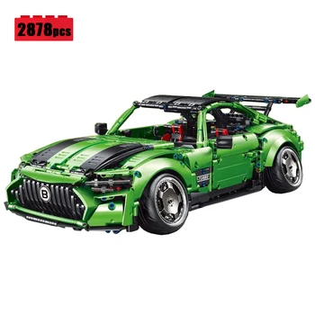В НАЛИЧИИ Новый спортивный автомобиль AMG GT Технические строительные блоки MOC City Racing Car, кирпичи, игрушки для сборки моделей для мальчиков, подарок на день рождения