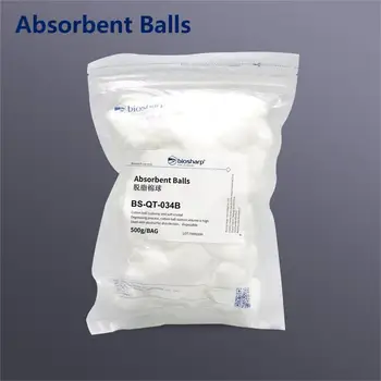 Ватные шарики Biosharp, расходные материалы для лабораторного оборудования, абсорбирующая вата 500 г / рулон, абсорбирующие шарики 500 г / упаковка, Снимающие хороший впитывающий объем.