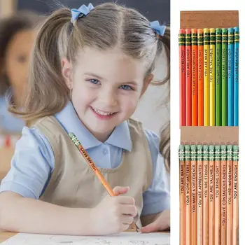 Вдохновляющие карандаши, классные Карандаши, 10 ШТ, милые карандаши с ободряющими положительными высказываниями, Возвращаясь к школьным принадлежностям для детей
