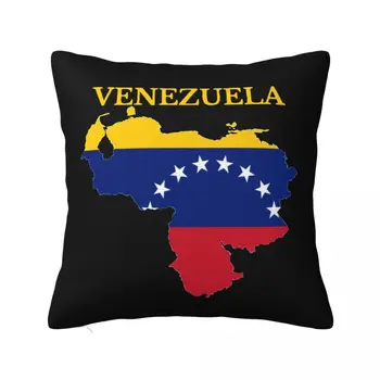 Венесуэла Карта Флаг Наволочка Полиэстер Наволочка Декор Венесуэльской Наволочки Спальня Молния 40*40см