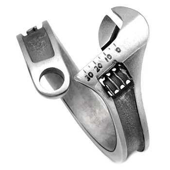 Винтажное модное универсальное открывающееся кольцо с регулируемым ключом, мужские украшения для вечеринок в стиле хип-хоп, рок 