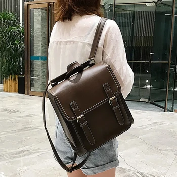 Винтажные рюкзаки, женский кожаный рюкзак, мужская модная школьная сумка для девочек, высококачественная сумка для отдыха, наплечная сумка