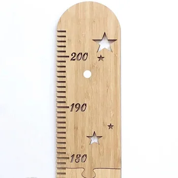 Детская деревянная линейка для измерения роста деревянной звезды Линейка для измерения высоты