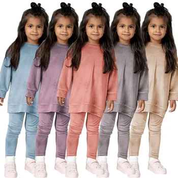 Детская одежда, комплект со штанами с длинными рукавами, костюм для малышей, осенне-зимние толстовки, свитера для мальчиков и девочек, футболки, детская одежда
