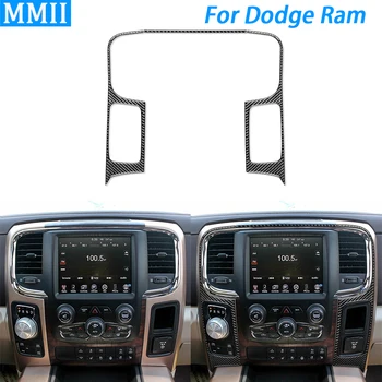 Для Dodge Ram 1500 2013-2015 Наклейка с декоративной полосой на центральной розетке кондиционера из углеродного волокна для украшения интерьера автомобиля