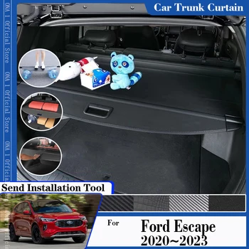 Для Ford Escape Kuga 2020 ~ 2023 Автомобильная Шторка Заднего Багажника Защитный Козырек Багажная Полка Перегородка Укрытие Багажника Автоаксессуары