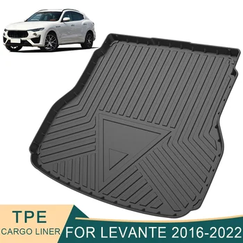Для Maserati Levante 2016-2022 Авто Грузовой Лайнер Всепогодный TPE Нескользящие Коврики Для Багажника Багажный Лоток Ковер Аксессуары Для Интерьера
