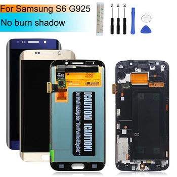 Для Samsung Galaxy S6 Edge ЖК-дисплей G925, сенсорный экран, Дигитайзер в сборе SM-G925F, G925F с заменой рамы, Ремонтная деталь