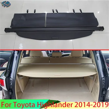 Для Toyota Highlander 2014-2019 Алюминий + Брезент Задняя крышка багажника Защитный экран для багажника Аксессуары для теней