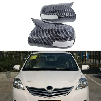 Для Toyota Vios 2010 2011 2012 Модифицированная крышка зеркал заднего вида, боковое зеркало заднего вида, корпус из углеродного волокна, 1 пара