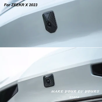 Для ZEEKR X 2023 Передняя камера заднего вида Декоративная наклейка из углеродного волокна Защитный чехол Аксессуары