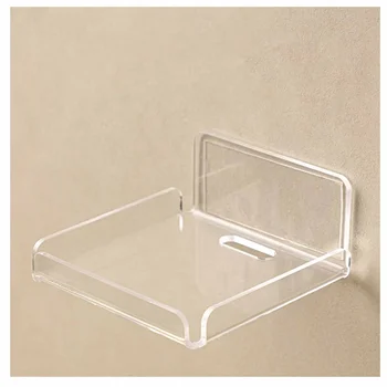 Для настенной подставки в маленькой гостиной или полки для хранения с креплением на 1 шт., для телефона, прозрачного пластика для ванной комнаты