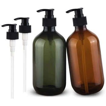 Дозатор мыла на 17 унций, дозатор мыла для мытья посуды для рук на кухонной столешнице в ванной комнате, бутылочки с насосом для жидкого мыла для лосьона многоразового использования