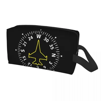 Дорожная сумка для туалетных принадлежностей пилота реактивного истребителя Kawaii Aviation Airplane Aviator Органайзер для косметики для женщин Для хранения Dopp Kit Box