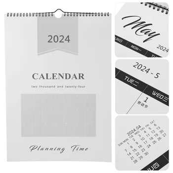 Ежемесячный настенный календарь Настенный календарь Ежемесячный календарь Домашний Прочный настенный календарь для свиданий на 2024 год Праздник