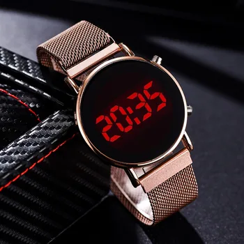 Женские часы Электронные часы Внешняя торговля Женская мода Светодиодный Взрывной цифровой дисплей Электронные часы reloj para mujer