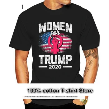 Женщины за Дональда 2020 Американский флаг Розовый Женщины Голосуют На выборах в США Футболка Хлопковая футболка Со специальным принтом на заказ
