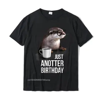 Забавная рубашка на день рождения - Забавная футболка с выдрой Для дня рождения, футболки, обычные дешевые хлопковые топы, рубашки с принтом для мужчин