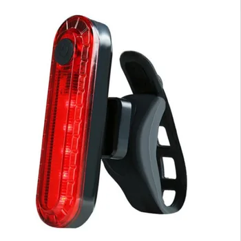 Задний задний фонарь велосипеда, перезаряжаемые через USB Красные светодиодные яркие задние фонари, подходят для любого велосипеда / шлема, просты в установке для обеспечения безопасности езды на велосипеде