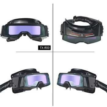 Защитные очки для сварщика с выпученными глазами на солнечной батарее с автоматическим затемнением в течение 0,1 миллисекунды