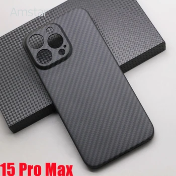 Защитный чехол для линз Amstar из углеродного волокна для iPhone 15 Pro Max 15 Plus, Ультратонкий чехол для телефона из арамидного волокна, защищающий от падения