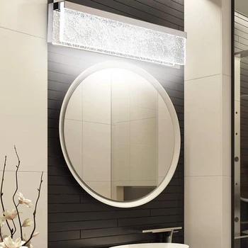 Зеркальный передний светильник, светодиодное водорастворимое стекло, Противотуманный и влагостойкий светильник для ванной комнаты, зеркальный светильник для ванной комнаты, светильники из нержавеющей стали
