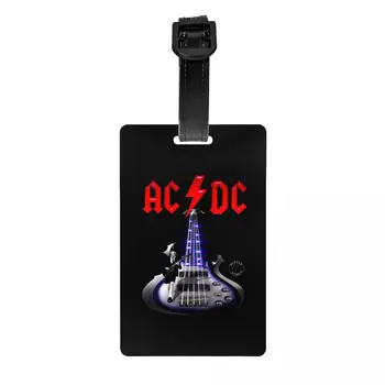 Изготовленная на заказ Багажная бирка Vintage Rock AC DC Защита конфиденциальности Багажных бирк хэви-метал музыкальной группы Этикетки для дорожных сумок Чемодан
