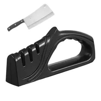 Инструмент для заточки ножниц 3-ступенчатый резак Аксессуары для заточки ножниц Мягкая рукоятка Резиновая ручка Для заточки ножниц Устойчивая нескользящая