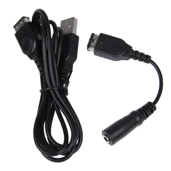 Кабель зарядного устройства и 3,5 мм разъем для наушников, кабель-адаптер для наушников для Nintendo Gameboy Advance GBA SP