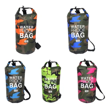 Камуфляжная водонепроницаемая сумка на одно плечо, водонепроницаемая сумка-ведро, легкая сумка для плавания из полиэстера