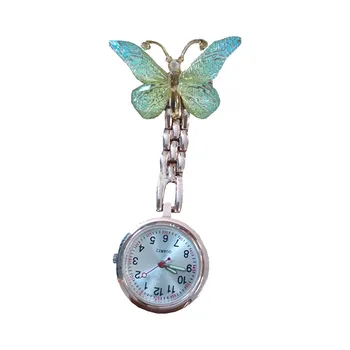 Карманные часы для медсестры с бабочкой, модные кварцевые часы, Подвесные часы, аксессуары для медсестры, карманные часы для опекуна, подарок на выпускной