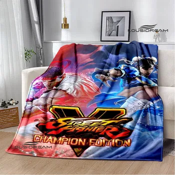 Классическая игра Street Fighter одеяло с принтом Фланец теплое одеяло постельные накладки Домашнее дорожное одеяло Одеяло для пикника подарок на день рождения