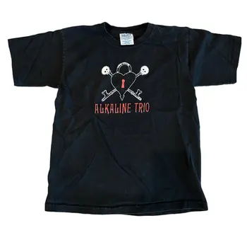 Ключи Alkaline Trio Heart Lock из шлакоблока, аутентичная редкая футболка для детей среднего возраста